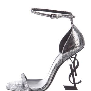 Silver/ Metallic Opyum YSL Heel